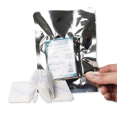 Z-folded kaolin hemostatisk gasbind